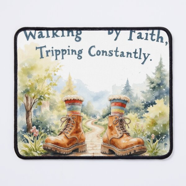 Item preview, Walking By Faith Tripping Quotes Christian T-Shirt designed and sold by ach-ser.