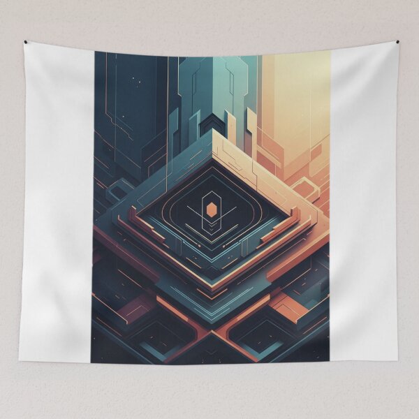 Item preview, Futuristic Geometric Abstraction designed and sold by Glodtower.