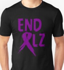 END ALZ Ribbon Alzheimers Awareness Unisex T-Shirt