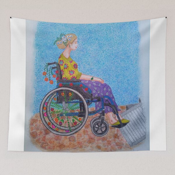 Item preview, Wheelchair with flowers designed and sold by MARYA.ART.