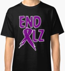 END ALZ Ribbon Alzheimers Awareness Classic T-Shirt