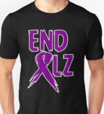 END ALZ Ribbon Alzheimers Awareness Unisex T-Shirt