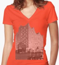 Elbphilharmonie Double Women's Fitted V-Neck T-Shirt