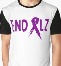 END ALZ Ribbon Alzheimers Awareness Graphic T-Shirt