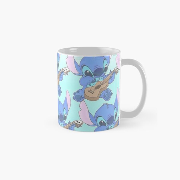 Stitch on his Guitar pattern Classic Mug