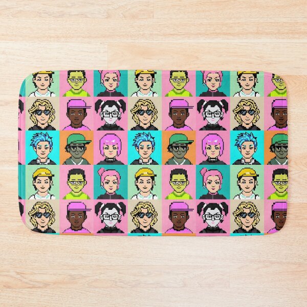 Item preview, Retro Pixel Art Character Grid iPhone Case – 8-Bit Style Portraits in Colorful Pop Backgrounds designed and sold by FestivityFinds.