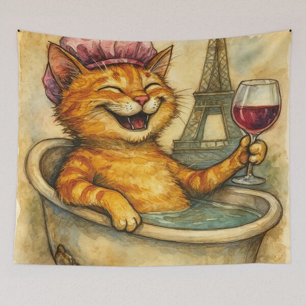 Item preview, Holiday at the Eiffel Tower, funny cat designed and sold by Mauswohn.