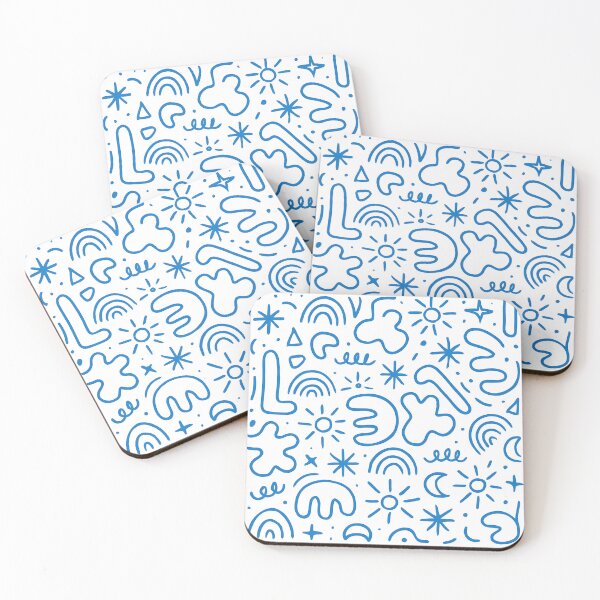 Item preview, Playful Blue Doodle Abstract Line Art Pattern – Minimalist iPhone Case Design designed and sold by FestivityFinds.
