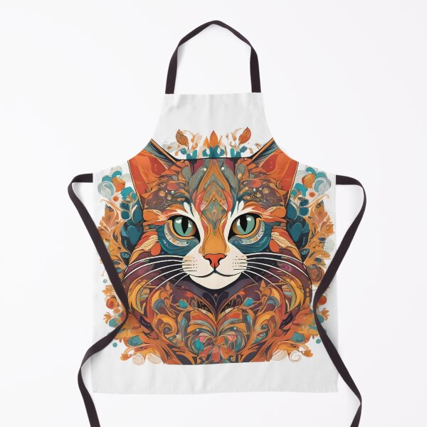 Item preview, Cat art with unique and colorful patterns designed and sold by SanchillShop.