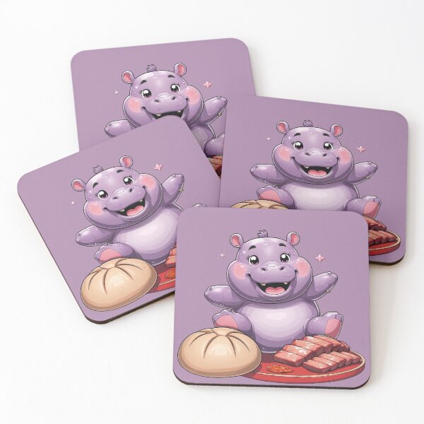 Item preview, Cute Hippo Moo-Deng Bouncer – Kawaii Food-Inspired Animal Design designed and sold by champkppwc.