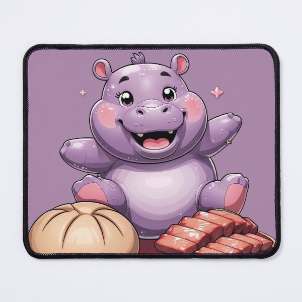 Item preview, Cute Hippo Moo-Deng Bouncer – Kawaii Food-Inspired Animal Design designed and sold by champkppwc.