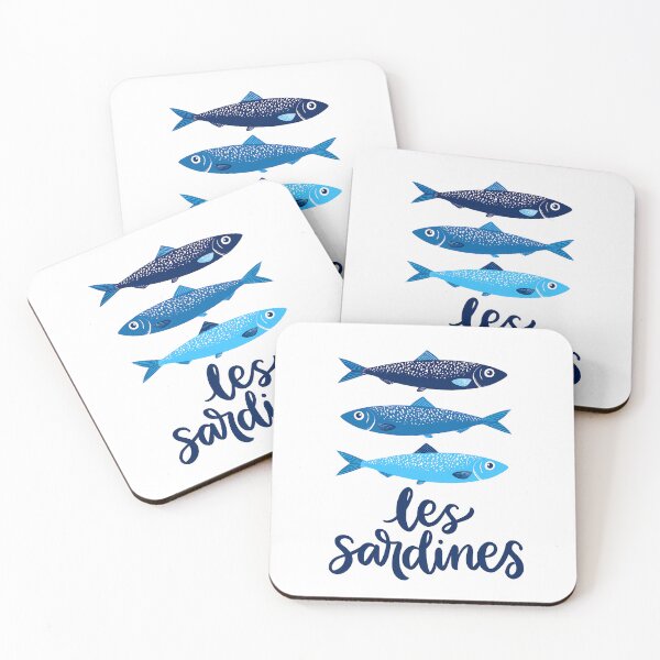 Item preview, Les Sardines designed and sold by Funny Vintage Stickers And T-Shirts.
