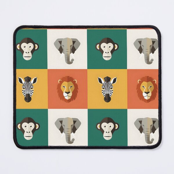 Item preview, Minimalist Safari Animal Sticker – Lion, Elephant, Zebra, Monkey Vector Art designed and sold by FestivityFinds.