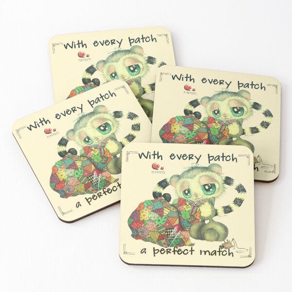 Item preview, With every patch a perfect match - Lemur with handmade patchwork heart designed and sold by Plakartis.