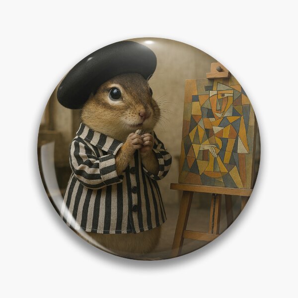 Artikelvorschau, Französischer Streifenhörnchen-Künstler im Atelier entworfen und verkauft von Tridentulus.