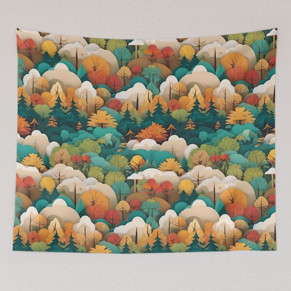 Item preview, color wave forest art designed and sold by SanchillShop.