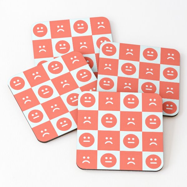 Item preview, Sad and Neutral Emoji Face Checkerboard Pattern iPhone Case – Minimalist Mood Design designed and sold by FestivityFinds.