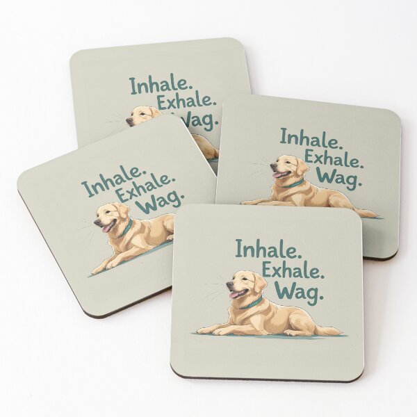 Item preview, Inhale. Exhale. Wag. — Mindful Dog Design | Calm Gift for Dog Lovers & Yogis designed and sold by Cheeky G Designs.