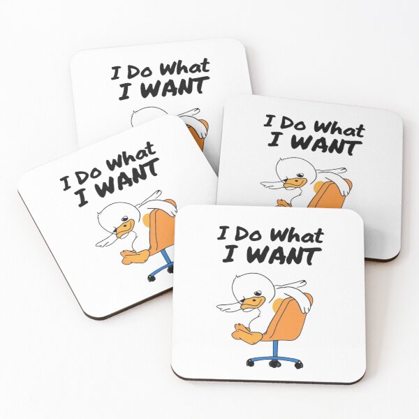Item preview, Determined Cartoon Duck - I Do What I Want - Funny & Sarcastic Animal Design designed and sold by Colorful-Garden.