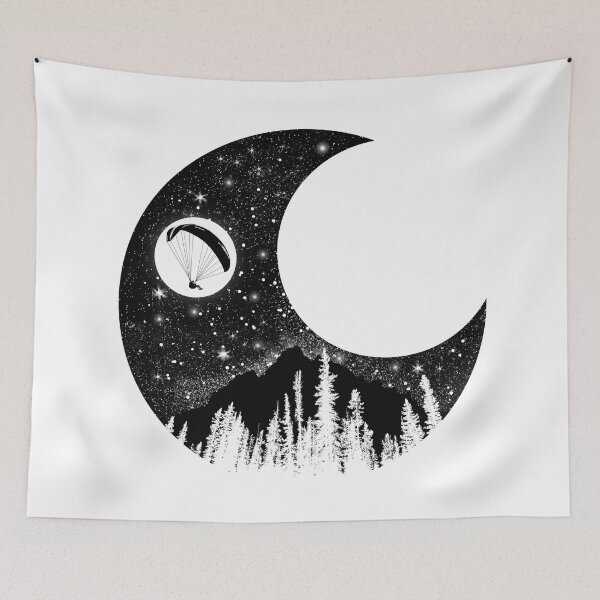 Item preview, Paraglide. Night Moon. designed and sold by tabemisa.