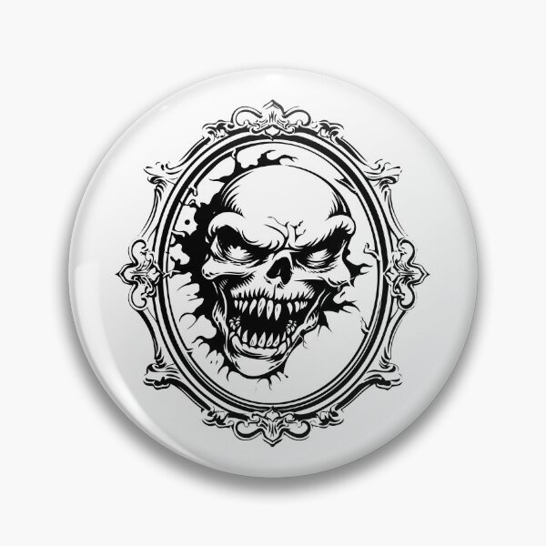 Item preview, Antique Mirror Ghost Skull Haunted Halloween Spooky designed and sold by inkoutninja.