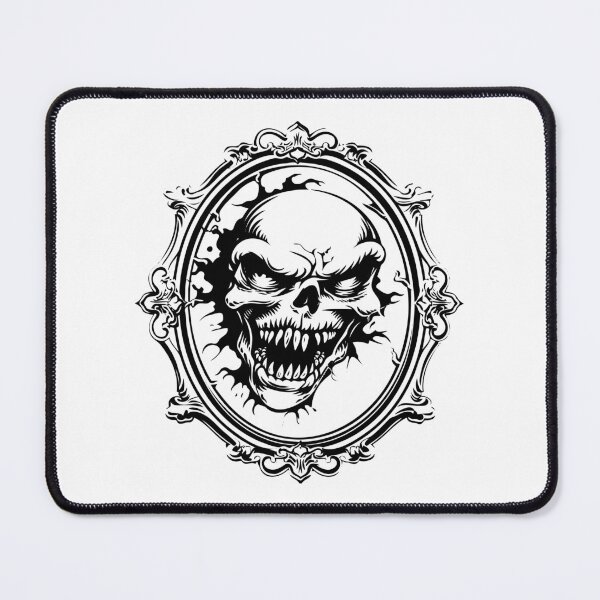 Item preview, Antique Mirror Ghost Skull Haunted Halloween Spooky designed and sold by inkoutninja.