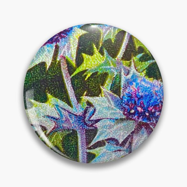 Item preview, Antique Cigarette Card Sea Holly Flower Litho Print designed and sold by theoddshelf.