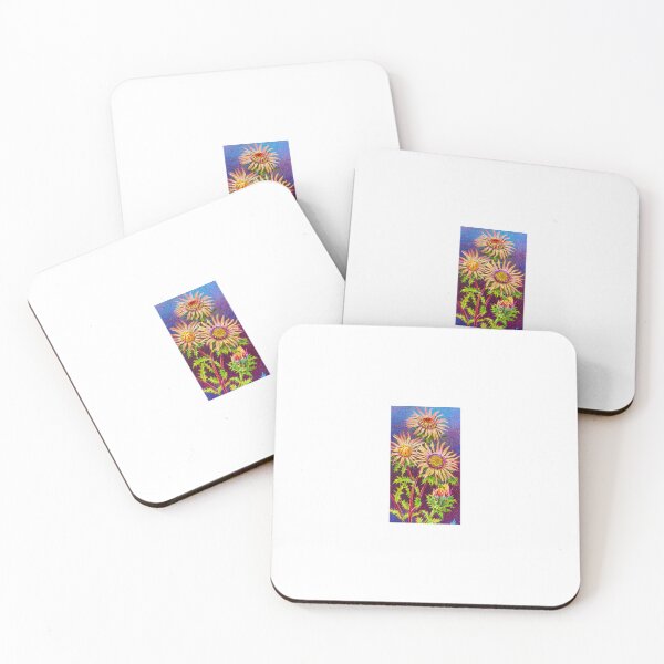 Item preview, Antique Cigarette Card Carline Thistle Flower Litho Print designed and sold by theoddshelf.