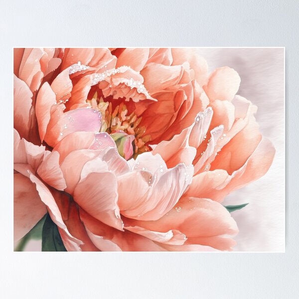 Item preview, Watercolor Peony designed and sold by Synthartik.