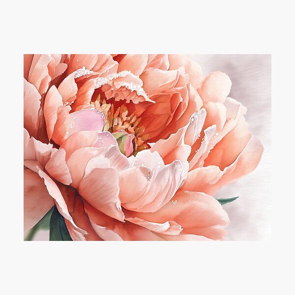 Item preview, Watercolor Peony designed and sold by Synthartik.