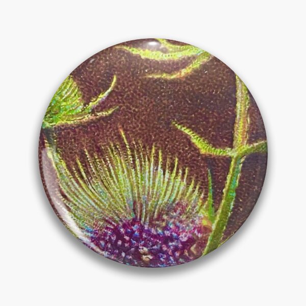 Item preview, Antique Cigarette Card Teasel Flower Litho Print designed and sold by theoddshelf.
