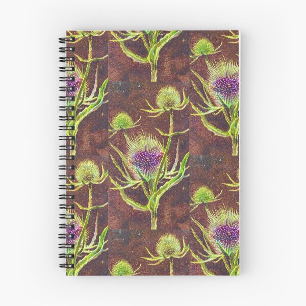 Item preview, Antique Cigarette Card Teasel Flower Litho Print designed and sold by theoddshelf.