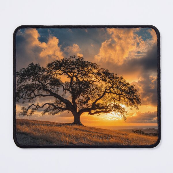 Item preview, Majestic Oak Tree at Sunset designed and sold by Synthartik.