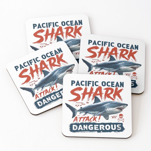 Item preview, Pacific Ocean Shark Attack - Dangerous Great White Thrill Seeker Design designed and sold by Colorful-Garden.