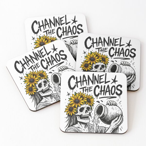 Item preview, Channel the Chaos – Skeleton with Sunflowers & Water Jug designed and sold by Vivid Void Apparel.