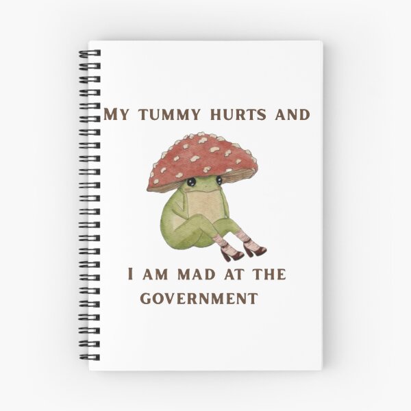 Item preview, My tummy hurts and I am mad at the govenment cottagecore frog  designed and sold by lea-lani.