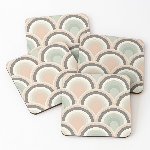 Item preview, Mid Century Modern Geometric Abstract Pattern , light blue designed and sold by Prints and Lifestyle.