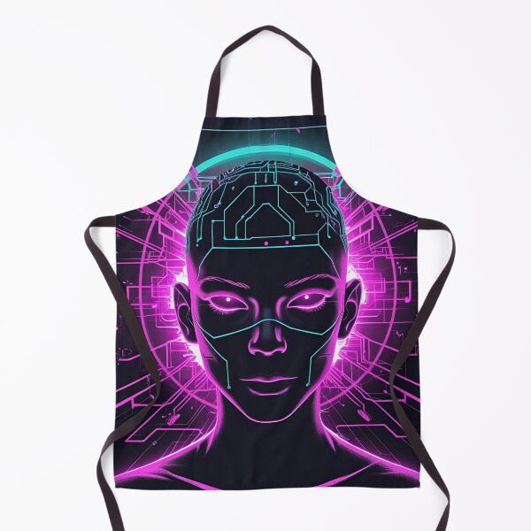 Item preview, Minimalist Neon Face – Magenta Cyberpunk Glitch Portrait version 2 designed and sold by modishwelt.