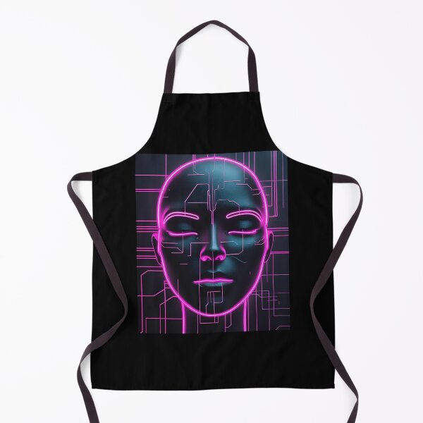Item preview, Minimalist Neon Face – Magenta Cyberpunk Glitch Portrait version 3 designed and sold by modishwelt.