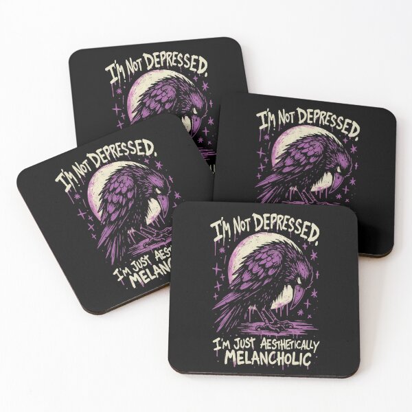 Item preview, Aesthetically Melancholic Raven – Gothic Emo Aesthetic designed and sold by Vivid Void Apparel.