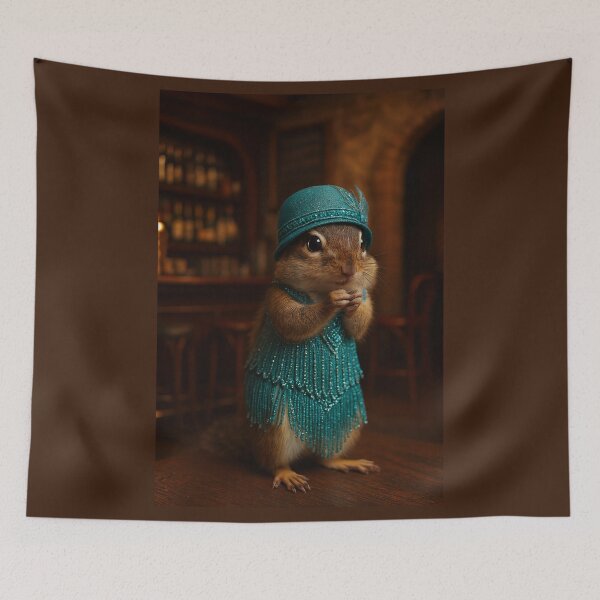 Item preview, 1920s Flapper Chipmunk in a Speakeasy designed and sold by Tridentulus.