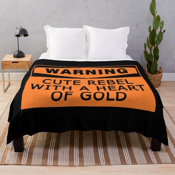 Item preview, WARNING SIGN: REBEL WITH A HEART OF GOLD, NOVELTY SIGNAGE, QUIRKY designed and sold by AASparksDesigns.