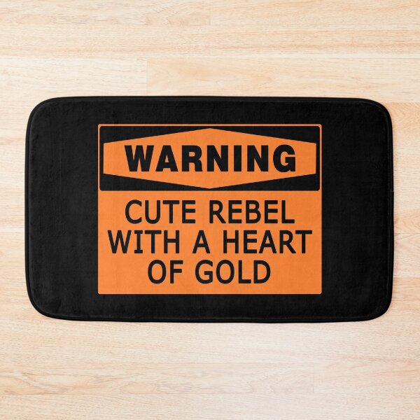 Item preview, WARNING SIGN: REBEL WITH A HEART OF GOLD, NOVELTY SIGNAGE, QUIRKY designed and sold by AASparksDesigns.