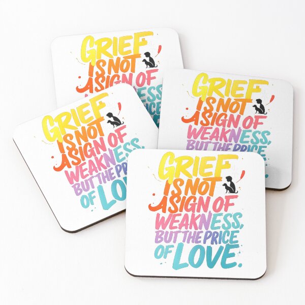 Item preview, Grief Is Not a Sign of Weakness – Colorful Pet Loss Quote for Healing designed and sold by PetSoulPrints.