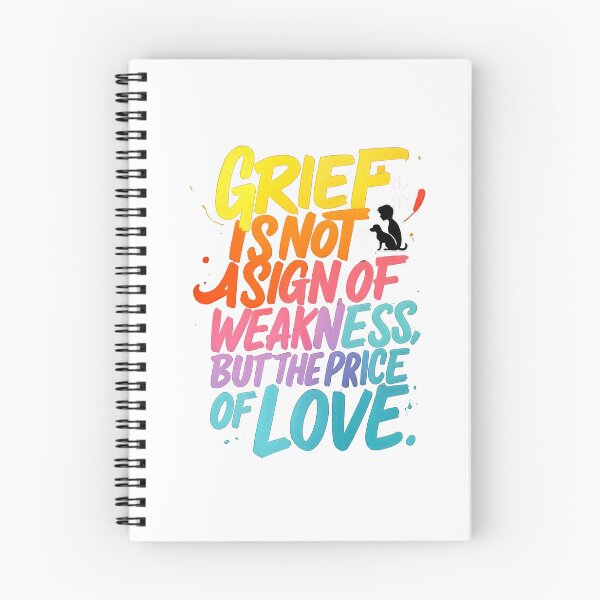 Item preview, Grief Is Not a Sign of Weakness – Colorful Pet Loss Quote for Healing designed and sold by PetSoulPrints.