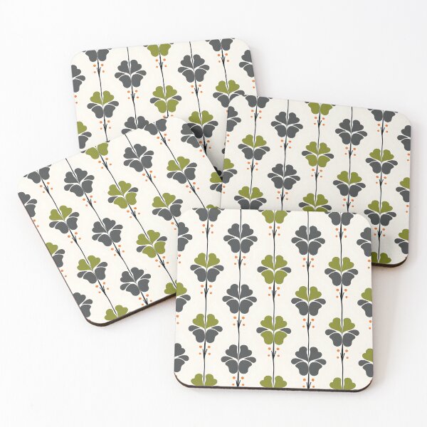 Item preview, Mid-Century Modern Floral iPhone Case – Scandinavian Abstract Botanical Pattern in Olive and Charcoal designed and sold by FestivityFinds.