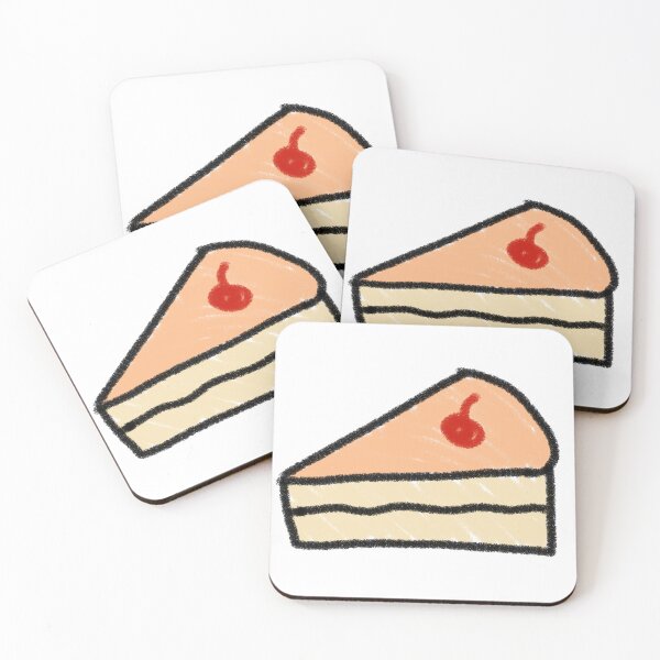Item preview, Watercolor piece of vanilla cake with cherry hand drawn designed and sold by ItsMeSamad.
