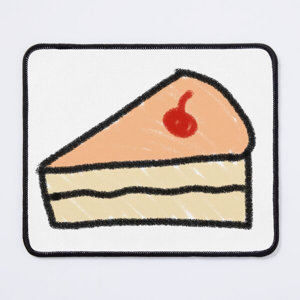 Item preview, Watercolor piece of vanilla cake with cherry hand drawn designed and sold by ItsMeSamad.