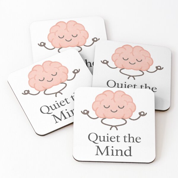 Item preview, Quiet the Mind – Cute Meditating Brain Positivity Design designed and sold by Kalpa.