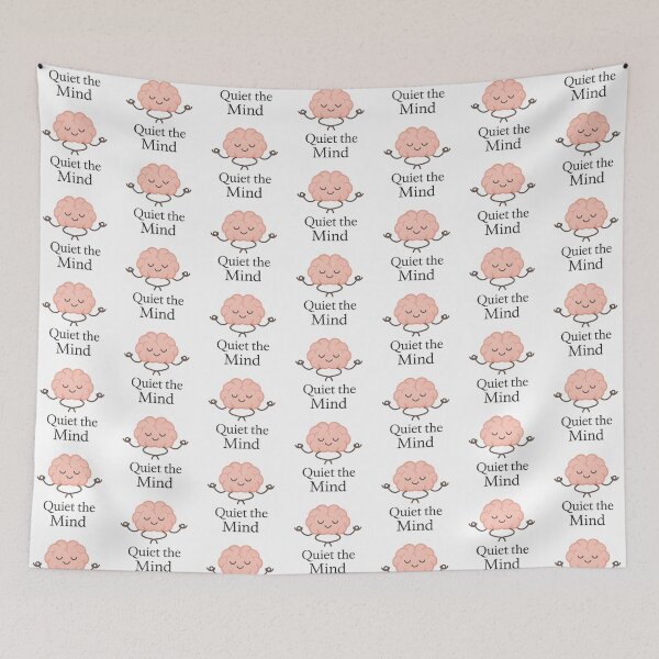 Item preview, Quiet the Mind – Cute Meditating Brain Positivity Design designed and sold by Kalpa.